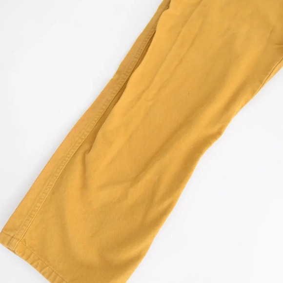 Vintage Oscar de la Reta Mustard High Waisted 100% Cotton Pants  Size 10 - Picture 5 of 12